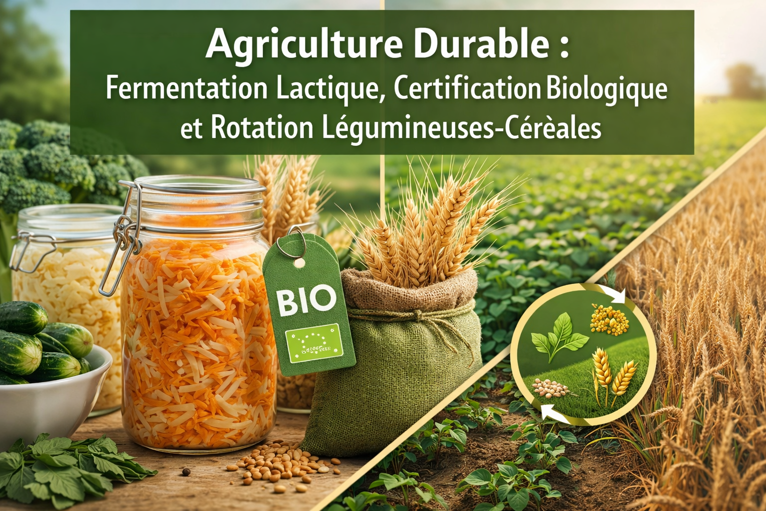 Agriculture Durable : Fermentation Lactique, Certification Biologique et Rotation Légumineuses-Céréales